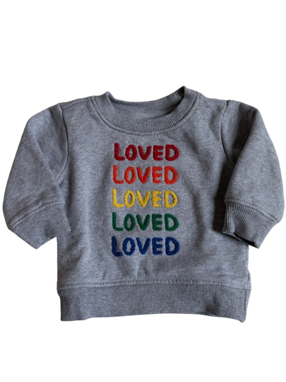 Hanna Andersson Be Loved Sweatshirt In French Terry (Grey) - 12 - 18 mos